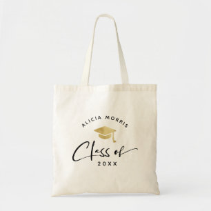 Tote Bag Nom personnalisé moderne Graduation Script tendanc