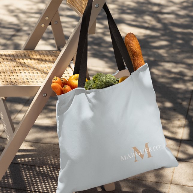 Tote Bag Nom personnalisé Monogramme (Créateur téléchargé)