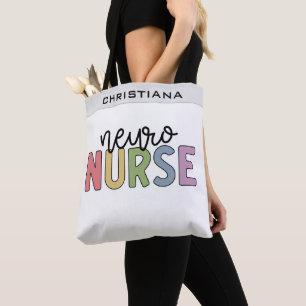 Tote Bag Nom personnalisé Neuro Nurse Neuroscience Infirmiè