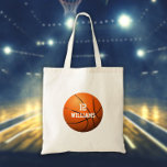 Tote Bag Nom personnalisé Numéro de base-ball Sports<br><div class="desc">Nom personnalisé et numéro d'équipe cadeau de basket-ball. Conçu par Thisisnotme©</div>