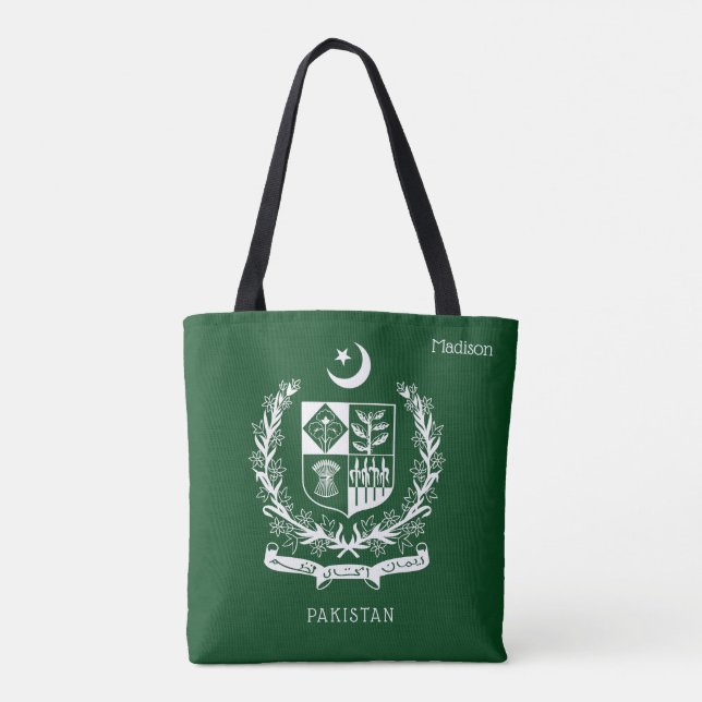 Tote Bag Nom personnalisé Pakistan (Dos)