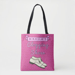 Tote Bag Nom personnalisé par rose obstruant de Cloggers