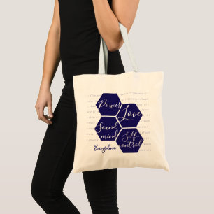 Tote Bag Nom personnalisé PUISSANCE AMOUR ESPRIT SAIN Chrét