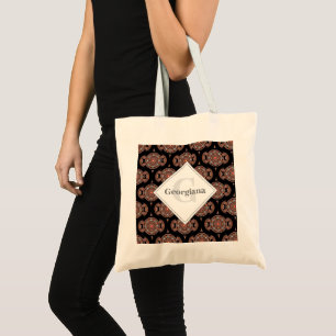 Tote Bag Nom personnalisé Retro Safari Sunset Bohemian Mand