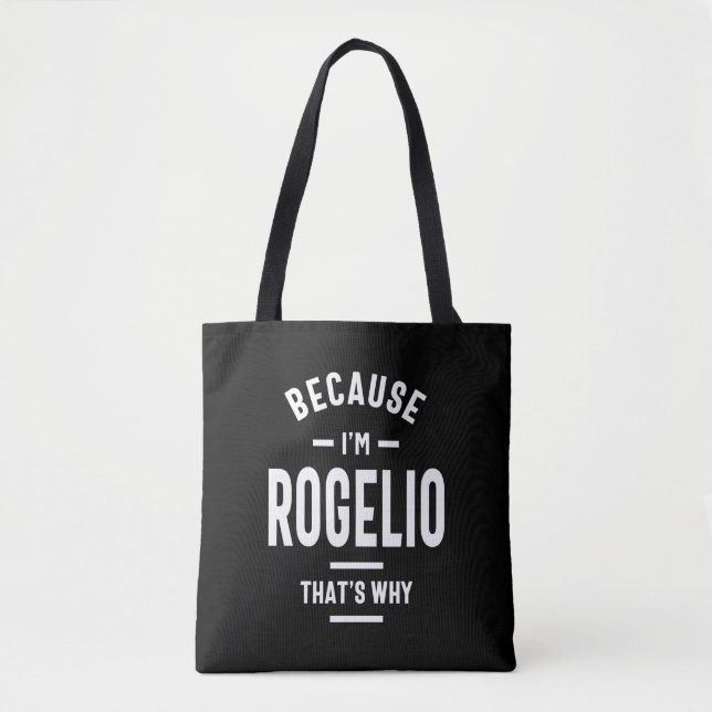 Tote Bag Nom personnalisé Rogelio Anniversaire (Devant)