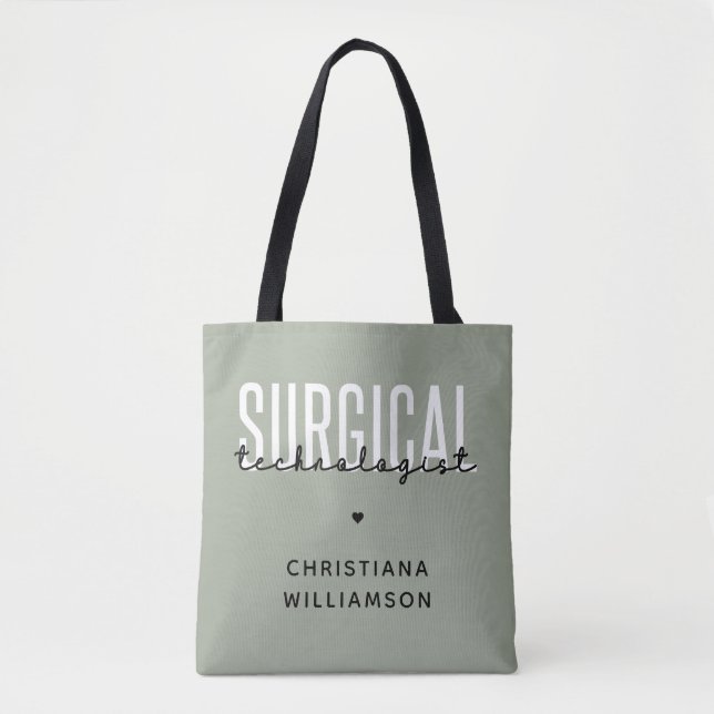 Tote Bag Nom personnalisé Technologue chirurgical Med Surg  (Devant)