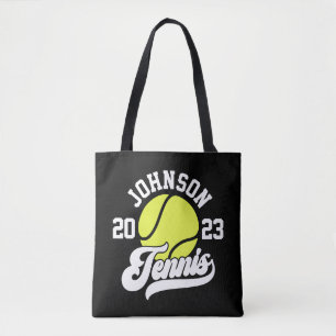 Tote Bag NOM Personnalisé Tennis Lecteur Racket Ball Court