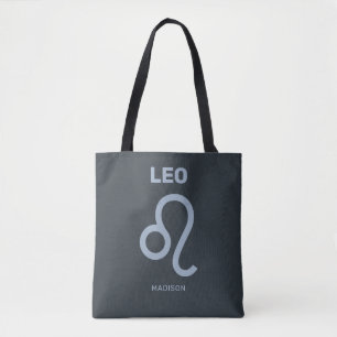 Tote Bag Nom personnalisé / Texte Zodiac Signal Leo