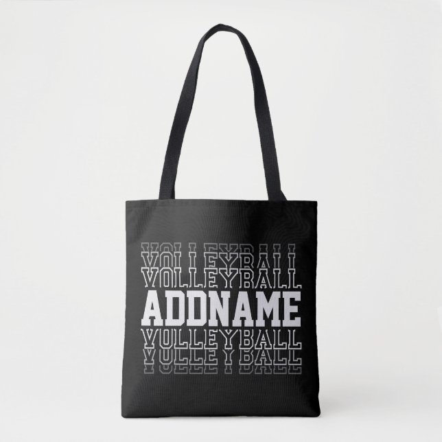 Tote Bag NOM PERSONNALISÉ Vanisant Volleyball Logo Joueur d (Devant)