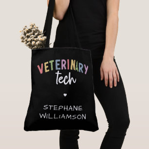 Tote Bag Nom personnalisé Vétérinaire Technicien d'vétéri