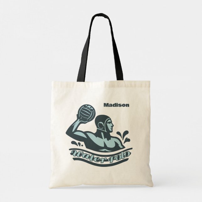 Tote Bag Nom personnalisé Water Polo (Dos)
