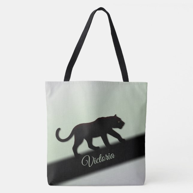 Tote Bag Nom personnel de Black Panther (Devant)