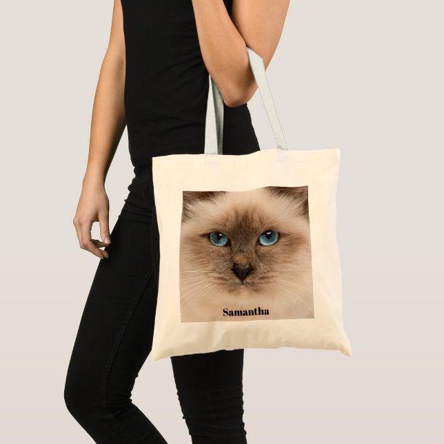 Tote Bag Nom photo du chat migre (Devant (produit))