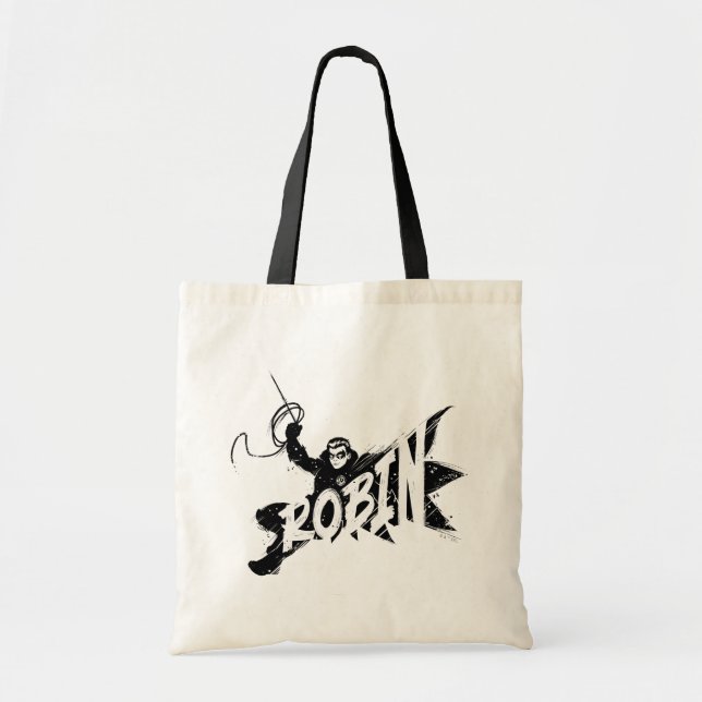 Tote Bag Nom Pinceau Encre Robin (Devant)