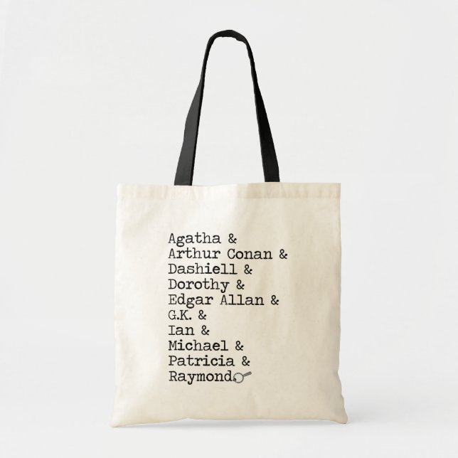 Tote Bag Nom Stack Crime Fiction Top-10 des romanciers (Devant)