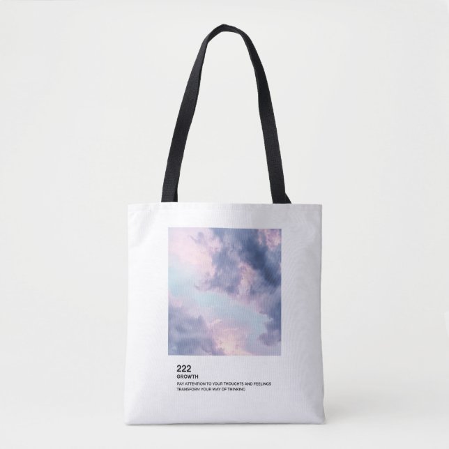 Tote Bag Nombres d'anges, Croissance, Numéro d'ange 222 (Devant)