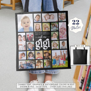 Tote Bag Noms de collection de photos GIGI 22 modernes