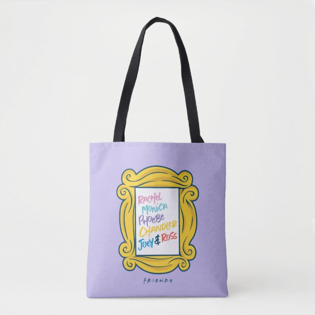 Tote Bag Noms FRIENDS™ dans un judas (Devant)