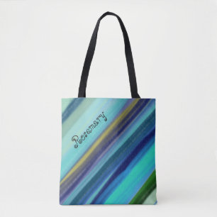 Tote Bag Noms Personnalisés Teintes Océan Profond