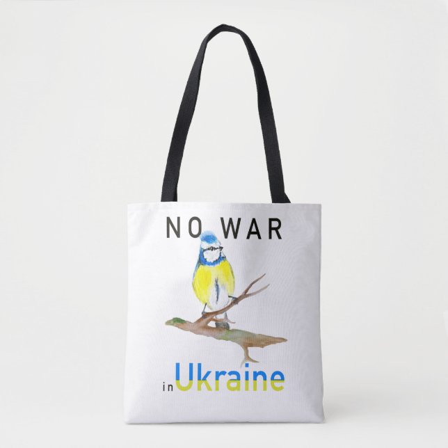 Tote Bag Non à la guerre en Ukraine (Devant)