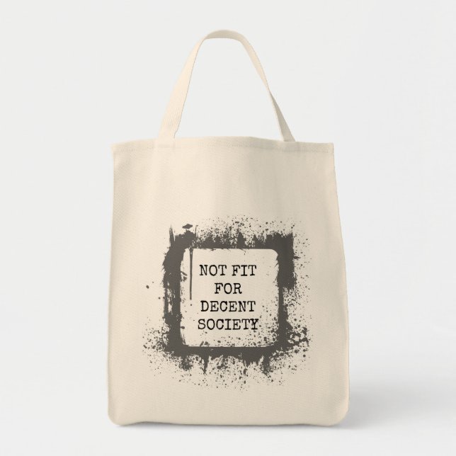 Tote Bag Non adapté pour la société convenable (Devant)
