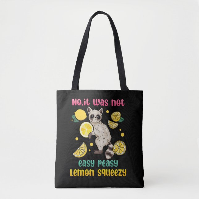 Tote Bag Non Ce N'Était Pas Facile Citron Paisible Squeezy (Devant)