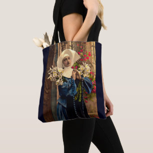 Tote Bag nonne bleue vers 1910