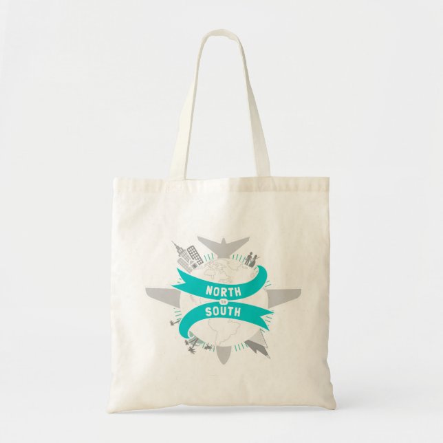 Tote Bag Nord à Fourre-tout du sud (Devant)