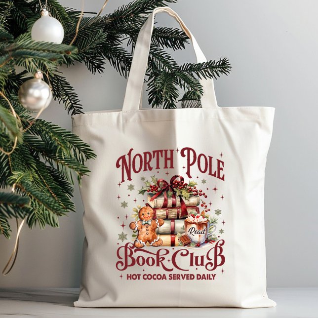 Tote Bag North Pole Book Club Holiday Book Lover Cadeau (Créateur téléchargé)