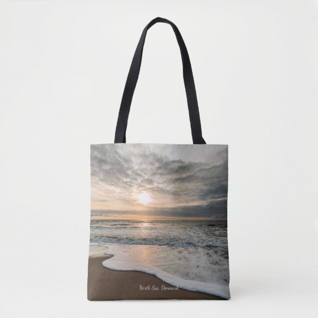 Tote Bag North Sea, Denmark picturesque sunset, (Devant)