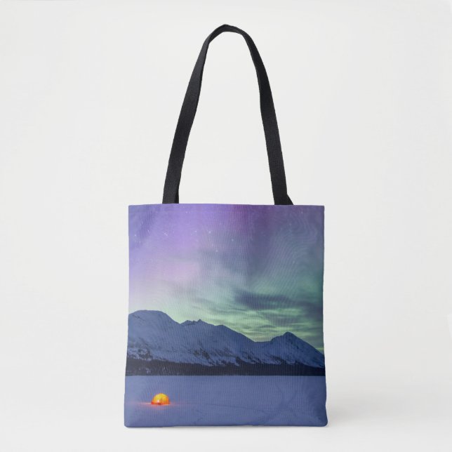 Tote Bag Northern Lights Moose Pass | Péninsule de Kenai (Devant)
