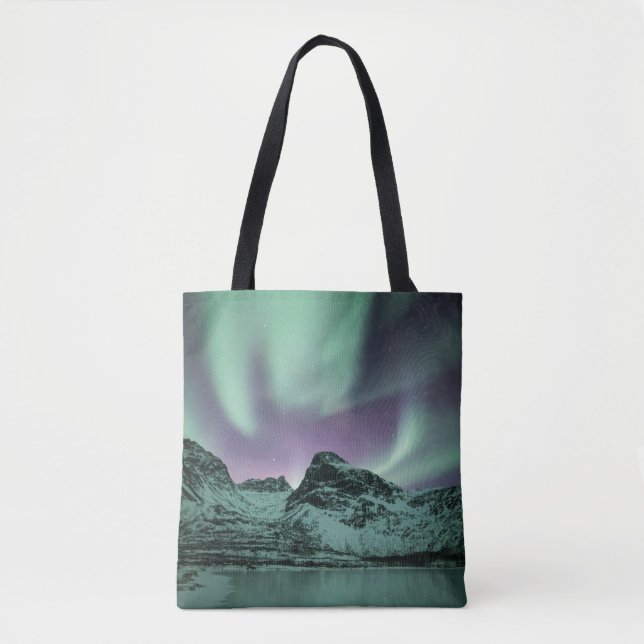 Tote Bag Northern Lights Nature Photo (Devant)