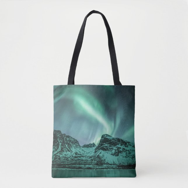 Tote Bag Northern Lights Nature Photo (Devant)