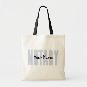 Tote Bag Notaire Public Faded Blue Big Font Customisé