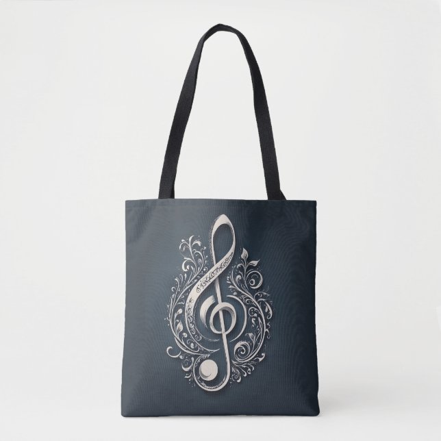 Tote Bag Note de clic de musique (Devant)