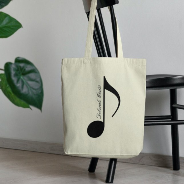 Tote Bag Note musicale Black Graphiste Personnalisée (Créateur téléchargé)