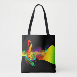 Tote Bag Note musicale colorée