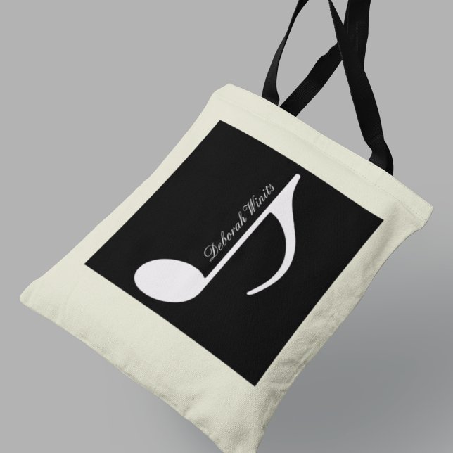Tote Bag Note musicale graphique personnalisée (love music ❤🎵)