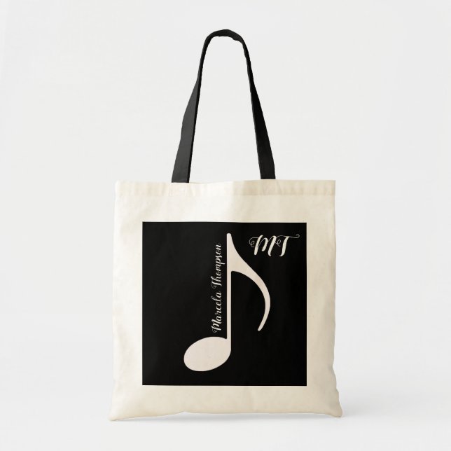 Tote Bag note musicale personnalisée (Devant)
