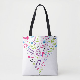 Tote Bag notes de musique de motif de couleur de musique