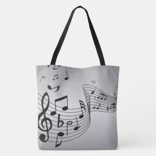 Tote Bag Notes de musique sur argent