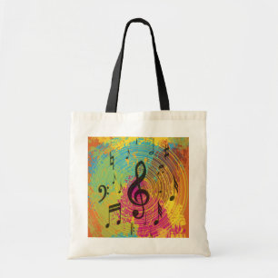 Tote Bag Notes lumineuses de musique sur l'explosion de