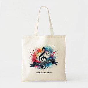 Tote Bag Notes musicales colorées modernes Amateur de musiq