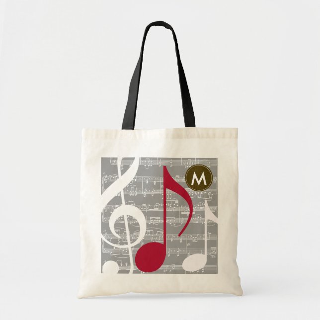 Tote Bag Notes musicales cool personnalisées (Devant)