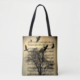 Tote Bag Notes musicales vintages