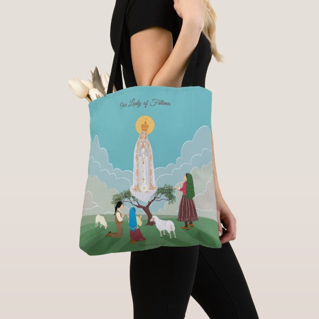 Tote Bag Notre-Dame de Fatima et les trois bergers (De près)
