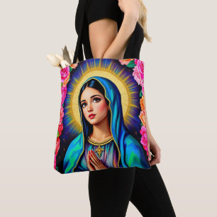 Tote Bag Notre-Dame de Guadalupe priant Vierge Marie Amusan