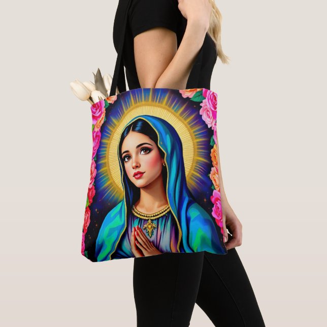 Tote Bag Notre-Dame de Guadalupe priant Vierge Marie Amusan (De près)