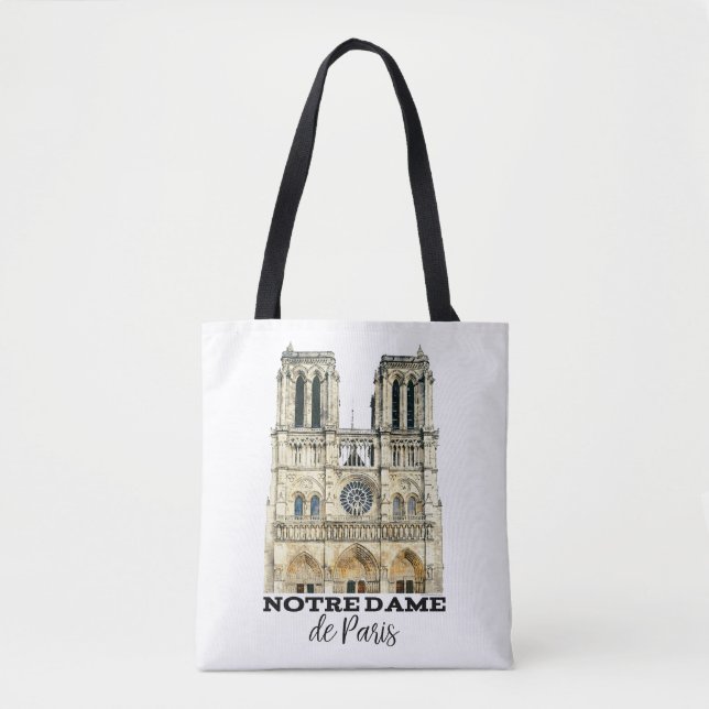 Tote Bag Notre-Dame de Paris Souvenir France Cathédrale (Devant)