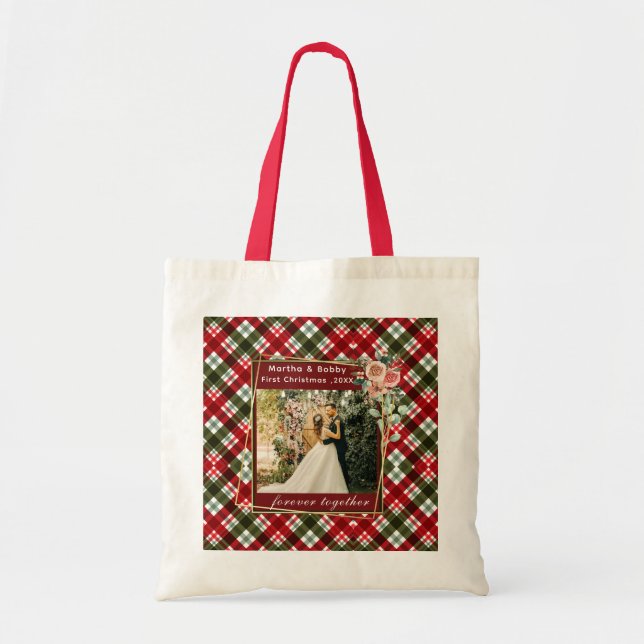 Tote Bag Notre première photo de Noël (Devant)